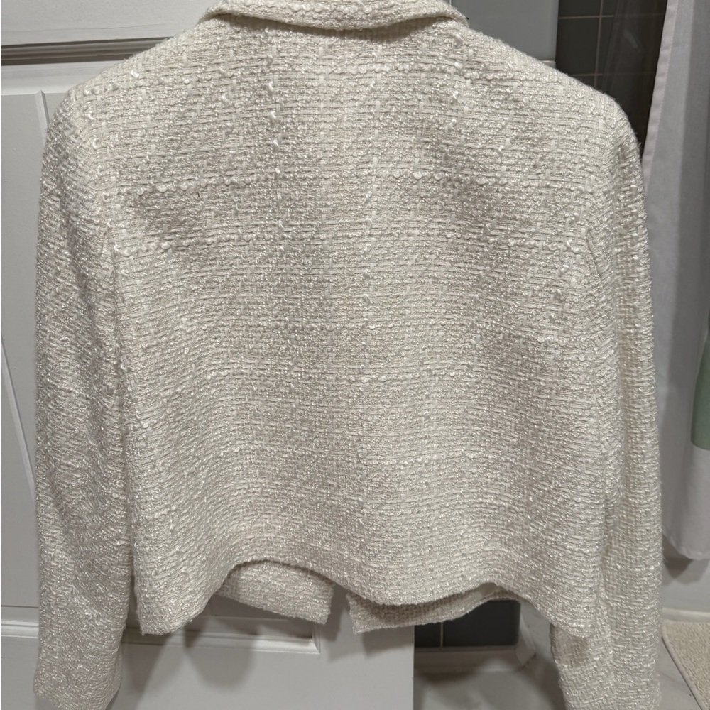 Rachel Zoe Women's Textured Cream Blazer - Picture 3 of 3